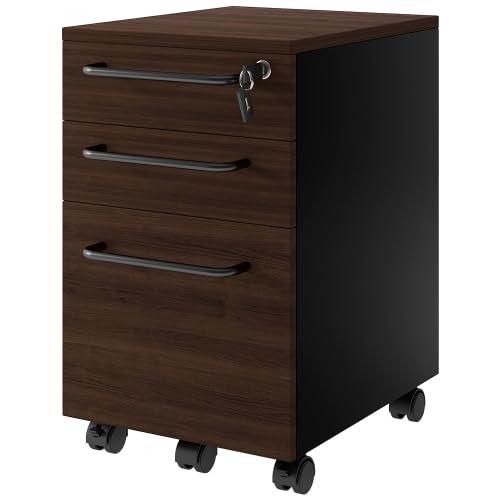 オフィスワゴン 完成品 サイドワゴン 1年 大容量 3段 組立て不要 キャスター付き 鍵付き ホワイト ブラック サイドデスク A4 ファイル デスクキャビネット 60cm