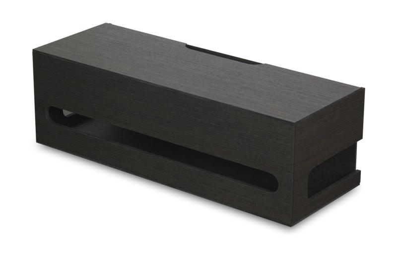 TATSU-CRAFT（タツクラフト） Bosk バスク ケーブルボックス L BK ブラック 電源タップ収納 配線整理 シンプルデザイン オフィス 省スペース すっきり収納 モダン インテリア コンパクト 整理整