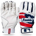 フランクリン FRANKLIN バッティンググローブ(両手用) CLASSIC XT 野球 バッティング 手袋 バッテ バッ手 プロ 22AW(21065) 21065ホワイト×ネイビー×レッド Sサイズ