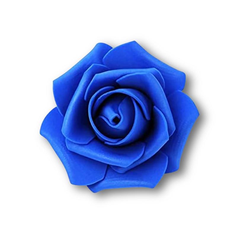 HWY. 青いバラ 造花 青 ヘアアクセ ブーケ 学園祭 推し活 ハンドメイド 装飾 デコレーション 盛り髪【10個】
