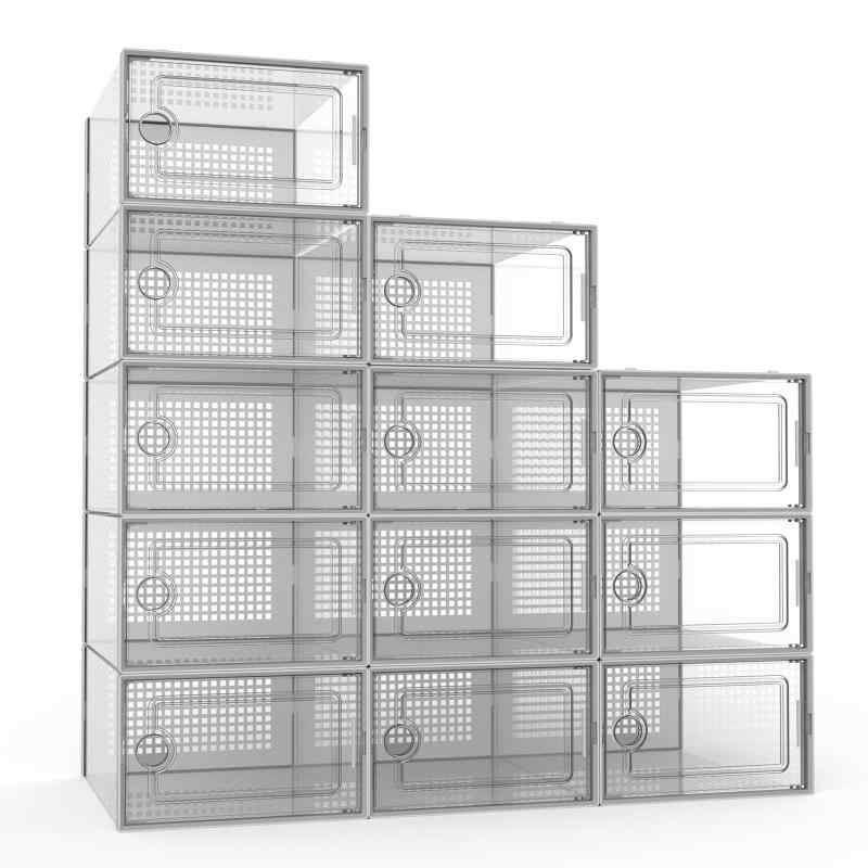 透明PPシューズケース 大容量 シューズボックス