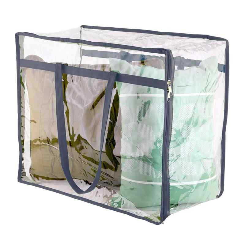 透明 大容量 収納袋 クリアバッグ トート 押入 クローゼット ケース 衣類 おもちゃ タオル 布団 寝具 エコ PVC 軽量 防水 多用途 海水浴 旅行 BG044