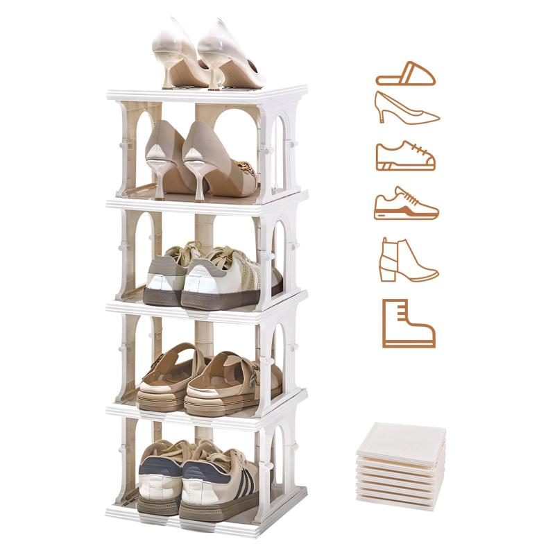 Vinnatsu シューズラック スリム折りたたみ式 靴箱 靴棚 靴7段 シューズケース 下駄箱 靴しゅうのう ラ..