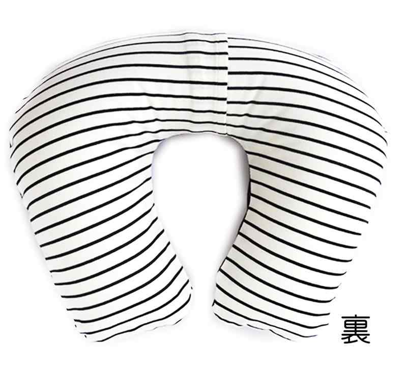 ADVANCE 旅行用 エアー ネックピロー 柔らか 綿 ニット&ボーダー 日本製 ネイビー nv