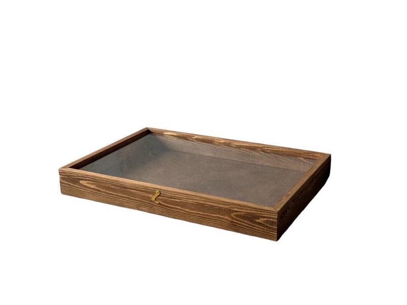 MADE BY... 木製ショーケース ブラウン MB-S10011 アクリル ディスプレイケース ジュエリー アクセサリ..