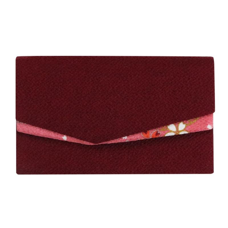 数珠袋 マグネットホック付 すずらん えんじ