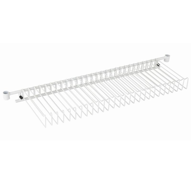 ドウシシャ ルミナス ラテ追加パーツ スラックスハンガー LL-SH110S 28本収納 スイング式 幅111cmラック用 ホワイト ポール径25mm 拡張収納 ワードローブ DIY 後付け対応 ラック部品 収納強化 収納
