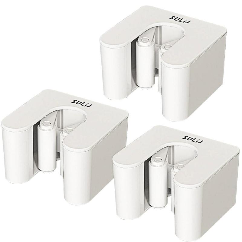 Xiaozuoyue モップホルダー、3個入り 壁掛けモップフック、モップ収納、ノーパンチ自己接着フック