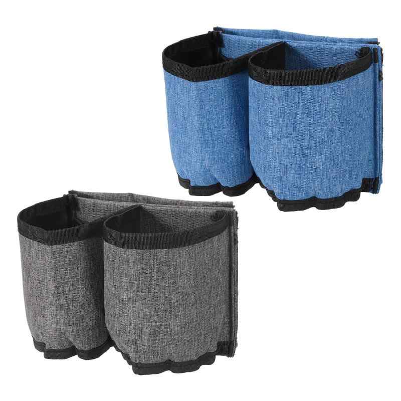 PATIKIL 荷物用旅行カップホルダー 2個 フリーハンドドリンクキャリア スーツケース ドリンクホルダー 荷物用カップキャディ 旅行者用アクセサリー ブルー グレー