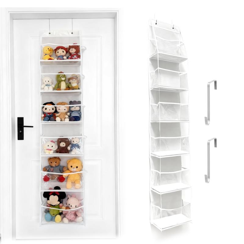 【volumewin】 ぬいぐるみ収納 壁掛け・扉吊り下げ式 6層収納バッグ 穴あけ不要 壁を傷つけない 軽量 折りたたみ式 防水・防塵 工具不要設置 大容量 セレブグッズ ディスプレイ
