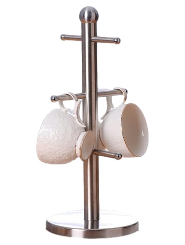 S.fields.inc マグカップツリー マグカップスタンド コーヒーカップホルダー 吊り下げ アイアン ステンレス