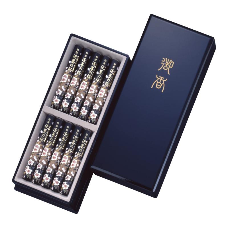 宇野千代のお線香 特選淡墨の桜 塗箱短寸10入 線香 日本香堂 日本製 桜の香り 煙少なめ 贈答 進物 新盆..