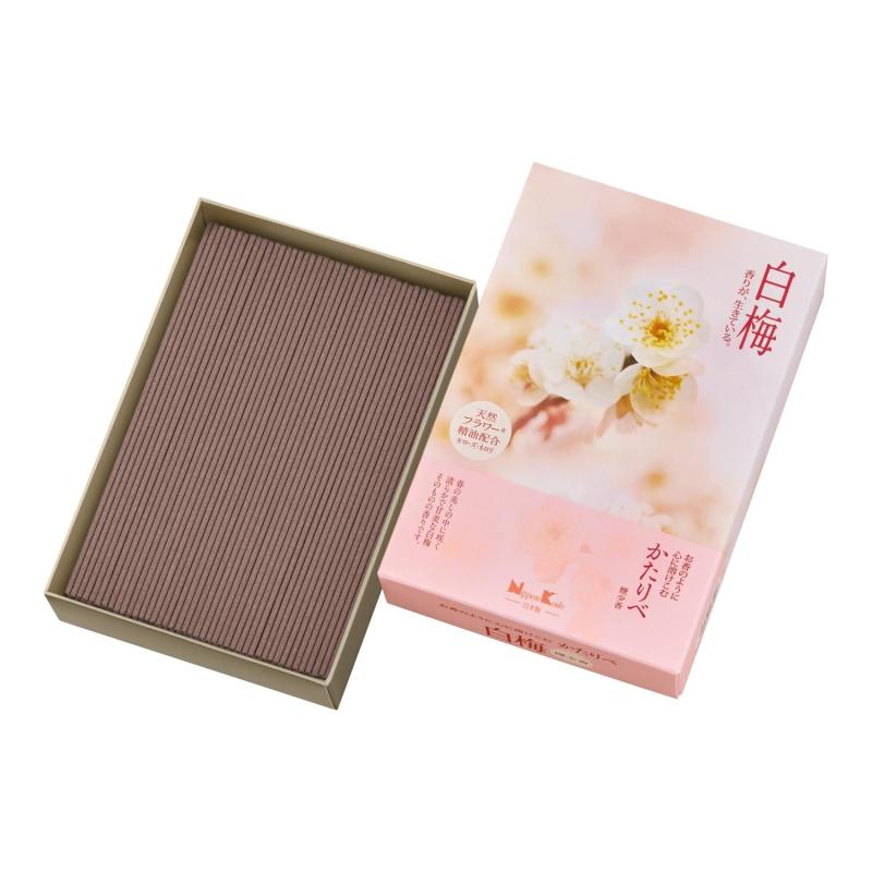 かたりべ 白梅 大容量 約200g 線香 日本香堂 煙少なめ