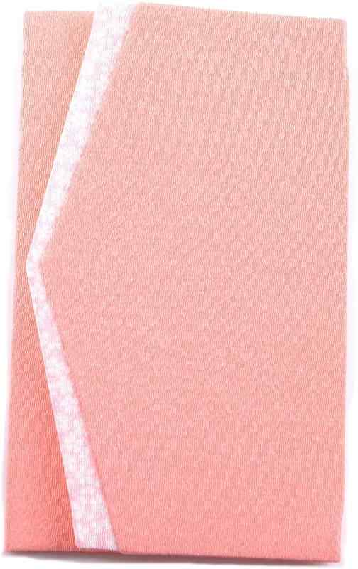 小花金封ふくさ 袱紗 日本製 慶弔両用 両開き 冠婚葬祭 (サーモン)