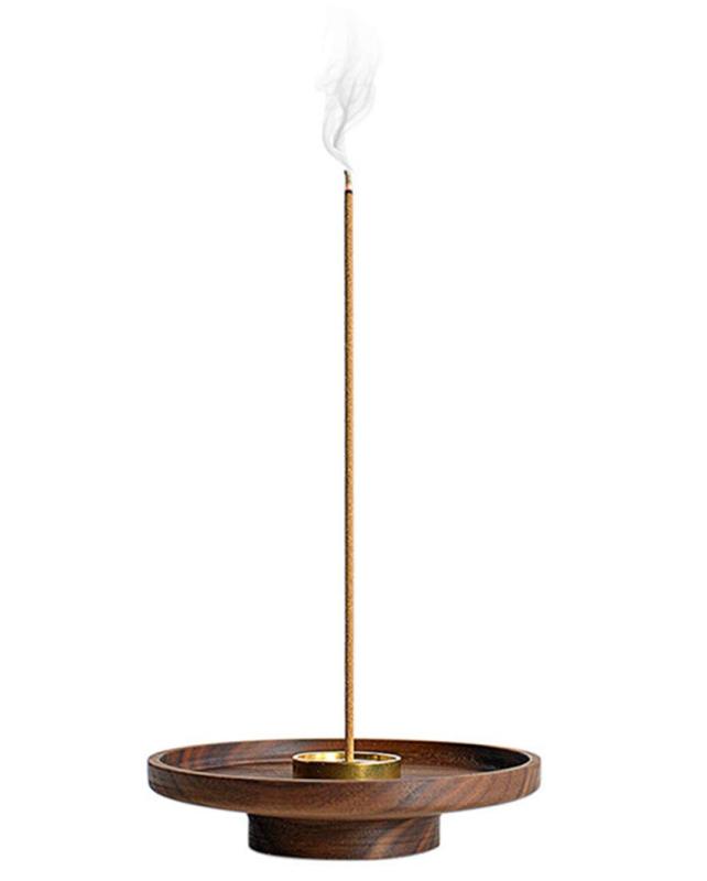 線香立て 線香皿 線香炉 香道 茶道 ウォルナット 仏壇 袈印堂(3.0)