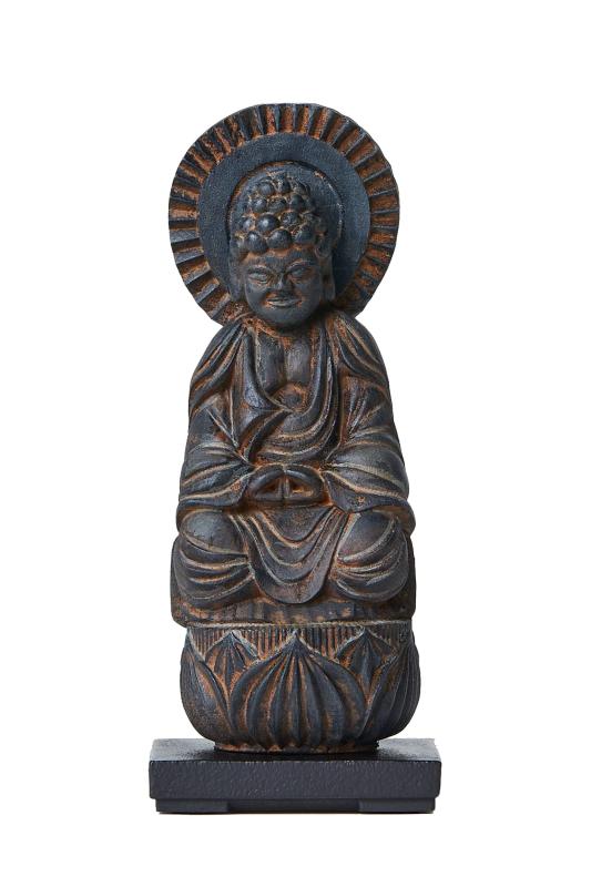 イスムTanaCOCORO[掌] WOOD 阿弥陀如来（木製：桧）＿木喰仏 木喰上人 木彫り 仏像 フィギュア イSム(..