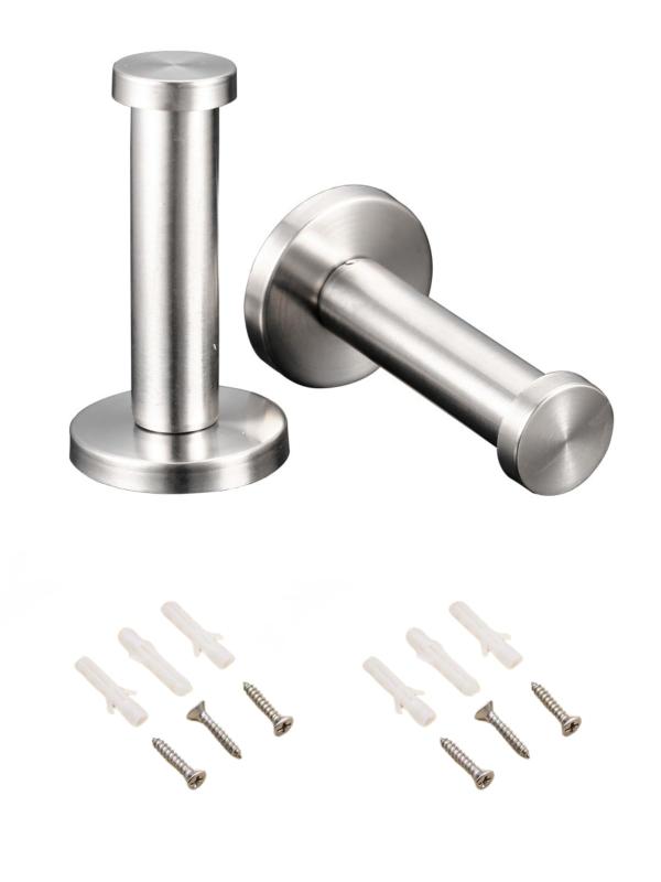 Shantia 壁掛けフック ハンガーフック タオルフック 帽子ハンガー 錆びにくい ステンレス製 ウォールフックセット 4本入り ネジ付き シンプルデザイン 壁掛け収納用ハンガー