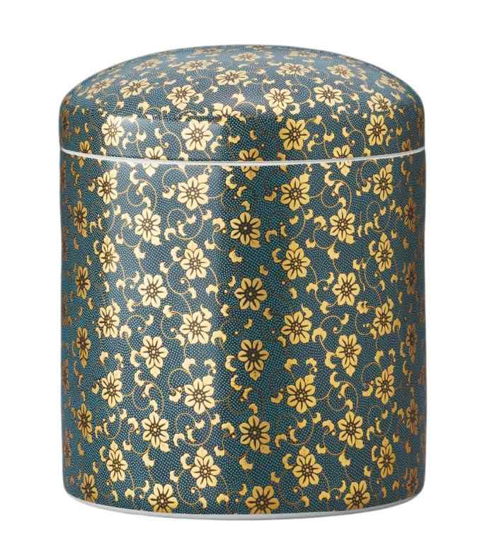 九谷焼 骨壺 九谷焼／青粒鉄仙 [ 5寸 ] | 仏具 仏壇用品 手元供養 骨壷