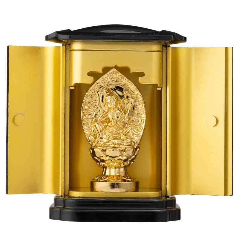仏像 如意輪観音菩薩(純金メッキ) PC厨子入り＿『天台宗・真言宗・臨済宗』 高岡銅器 (にょいりんかん..