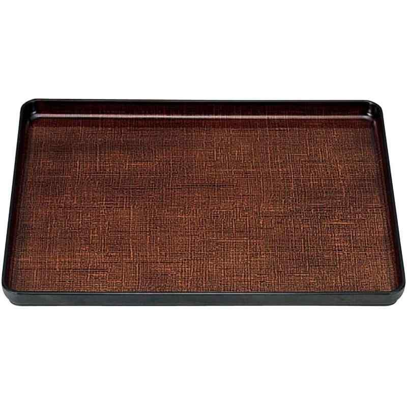 J-kitchens お盆 尺5大寿布目 盆 ブラウンカスリSL(約 45.6 x 35.6 x 2.2cm) 日本製