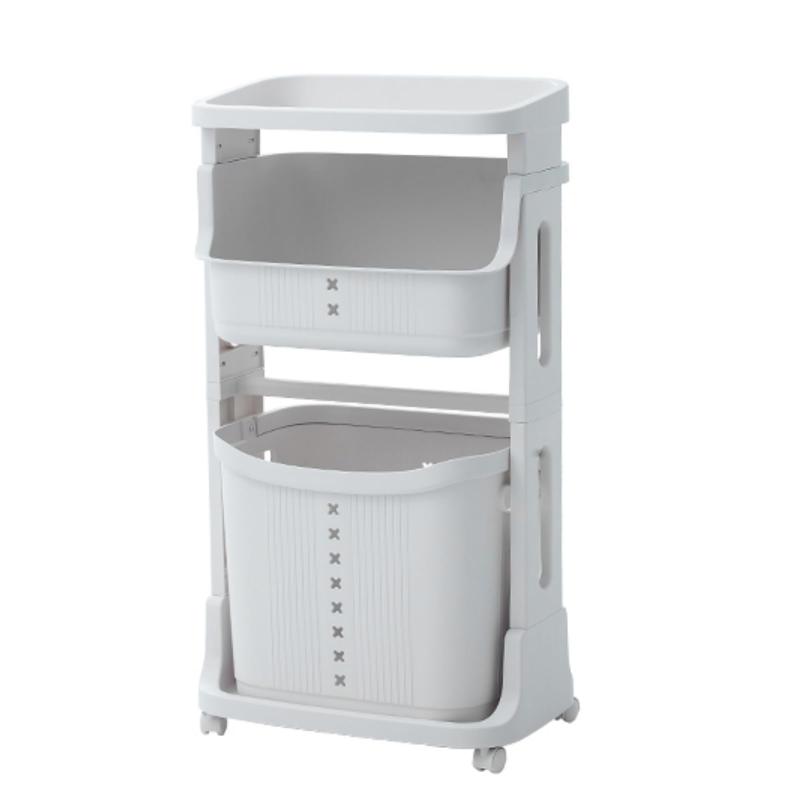 ランドリーワゴン 大容量 ランドリーバスケット キャスター付き 移動可能 収納ラック 脱衣所 ラック ラ..