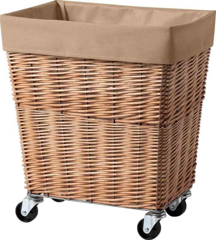 003403 WILLOW LAUNDRY BASKET with CASTER 34L/ ウィロー ランドリー バスケット キャスター付き 34L ランドリー収納 洗濯カゴ 収納size : W39　D26　H39cm キャスター高さ：約...