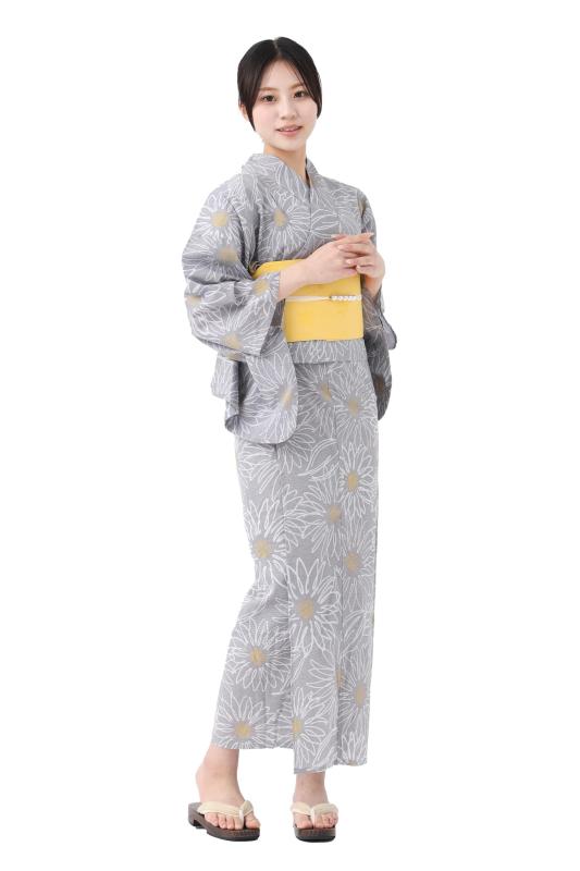 [たゆたふ] 二部式浴衣 3点 セット 帯 下駄 花柄 簡単 二部式 セパレート 一人で着られる 着付け 初心者 小さいサイズ 大きいサイズ 夏 かわいい おしゃれ ゆかた 浴衣セット