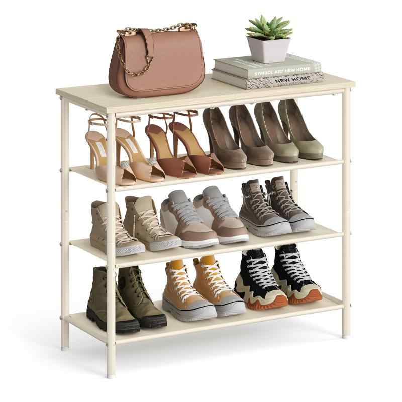 VASAGLE シューズラック 下駄箱 靴 収納 スリム 靴箱 省スペース 靴置き 靴収納 靴収納ラック おしゃれ..