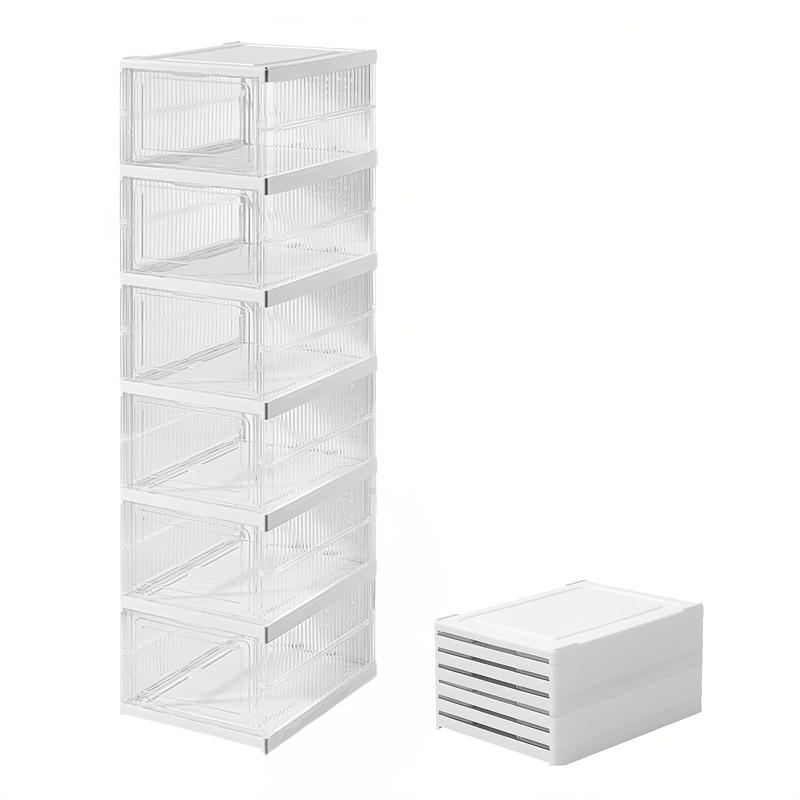 Stomalier シューズ ボックス 折りたたみ クリア シューズケース 透明窓 シューズラック 靴 収納 ボッ..