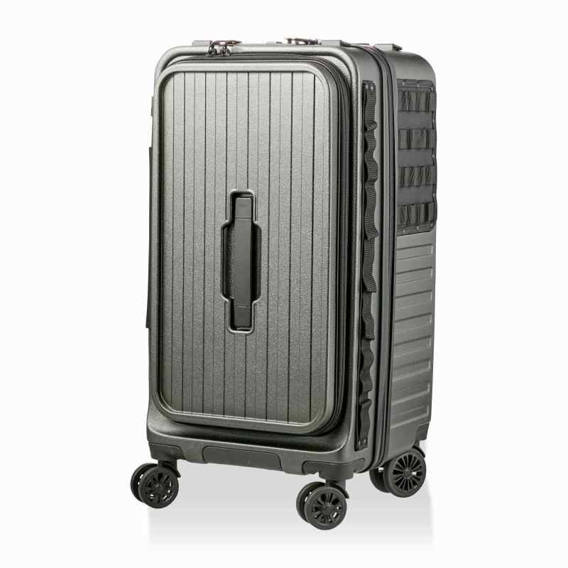 [シフレ] キャンピングキャリー アウトドアスーツケース Sサイズ 容量約40L 専用天板で即席のテーブルに変身 取り外し可能な保冷ポーチ付き 2WAYロック ハピタスプラス