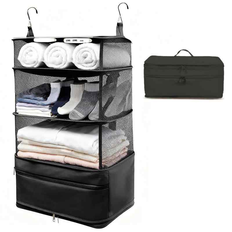 圧縮袋 旅行 トラベルポーチ 吊り下げ式で 旅行用圧縮袋 衣類、タオル、靴下、靴などを収納するのに便利です