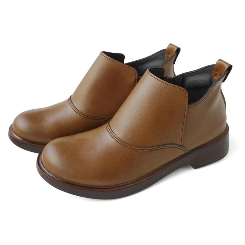 [やさしい靴工房 Belle & Sofa] ブーツ レディース 歩きやすい 厚底 ショート ブーティ インソール 疲れない コンフォートシューズ 日本製 LORIE