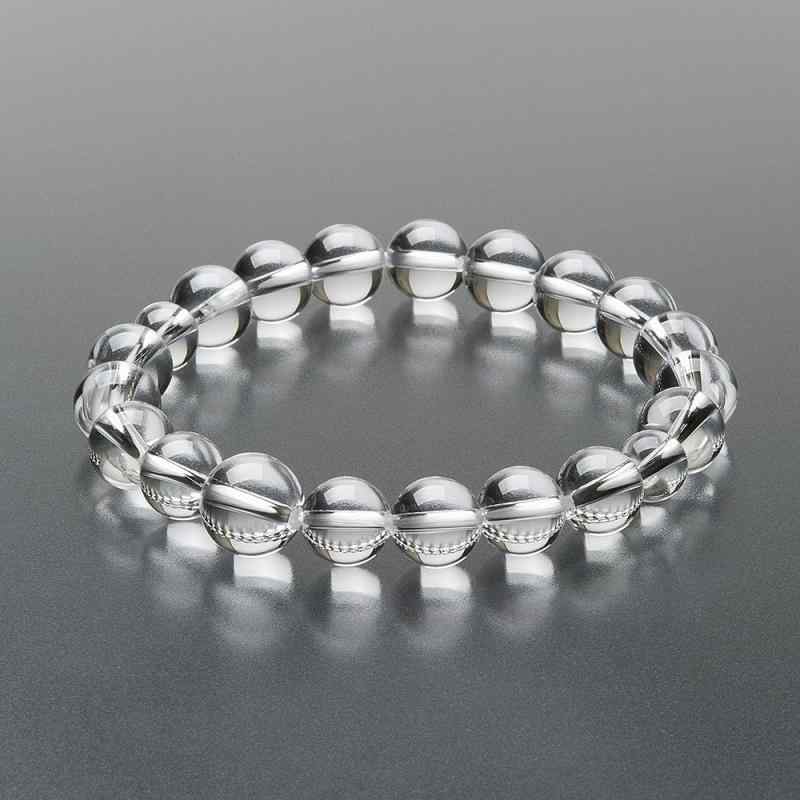 仏壇屋 滝田商店 特選腕輪念珠 天然石ブレスレット本水晶 10mm玉数珠ブレスレット・数珠ブレス・腕輪数..