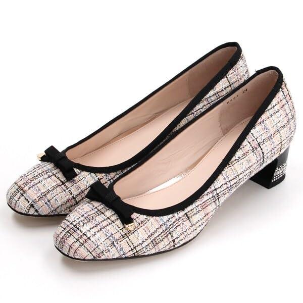 [ジルスチュアート シュー] パンプス リボンモチーフスクエアトゥパン...(3.0)