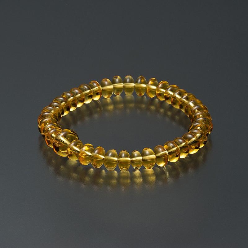 仏壇屋 滝田商店 特選腕輪念珠 ブレスレット 黄水晶 みかん玉 8×5mm玉数珠ブレスレット・ブレス数珠・パワーストーン・お守り・腕輪数珠【滝田商店発行 証明書付】