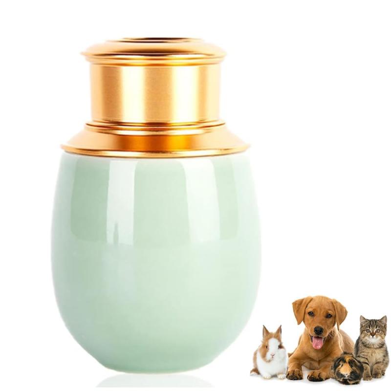 ミニ骨壷 分骨用 遺骨入れ 仏壇 仏具 納骨 分骨 手元供養 陶器製 容器 ネジ式 人間の小さな記念壷手作..