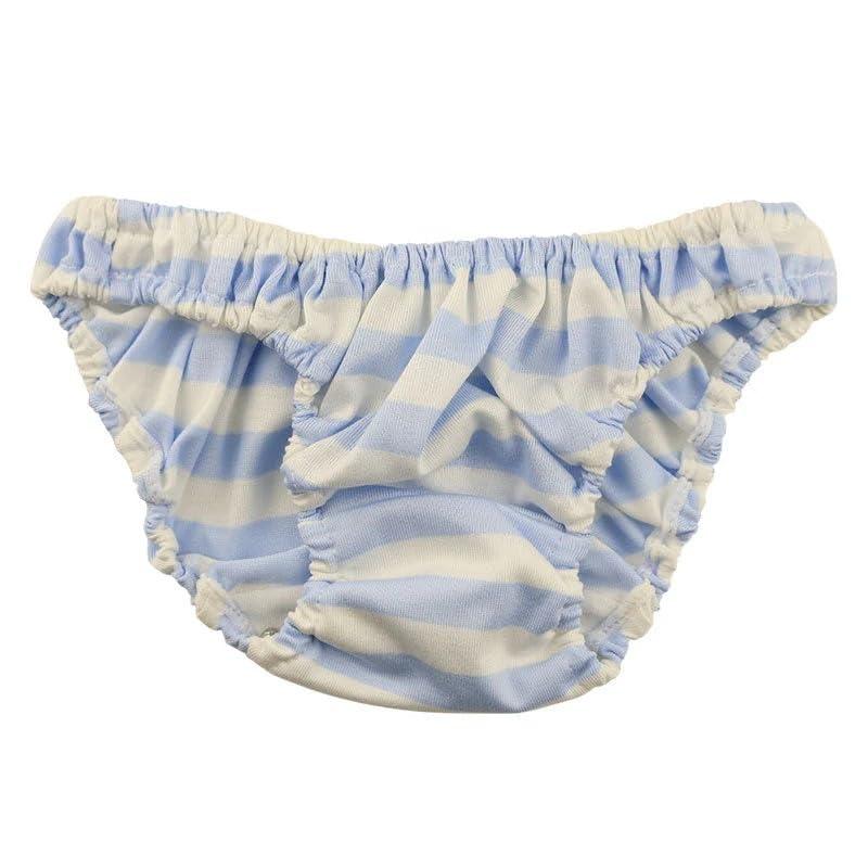 通気性 コットン素材 ボーダー柄 フルバックショーツ ローライズ くしゅくしゅインゴム 小さめ レディース 下着 ラポーム 日本製 566