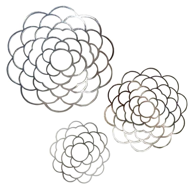 EdisonBrain 曲げられる 生け花 固定 ツール フラワー アレンジメント ホルダー 3点セット 直径10cm・1..