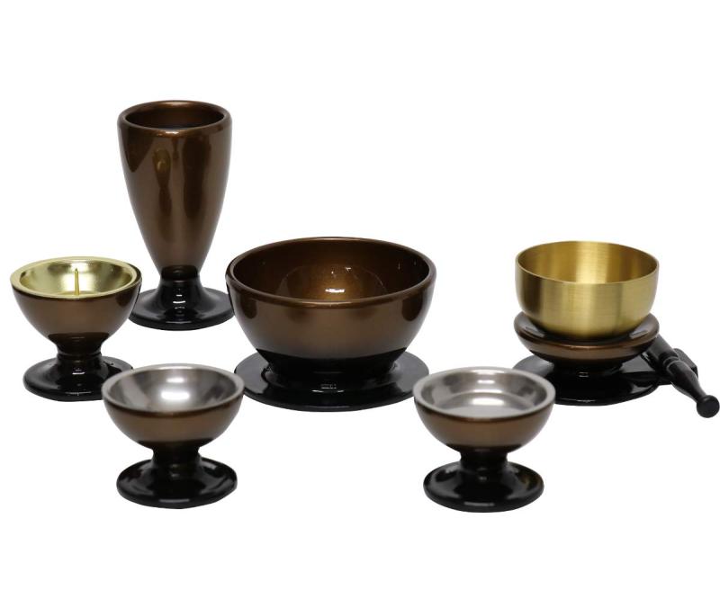 家具調仏具6点セット「このはな 大サイズ」五具足 仏具セット