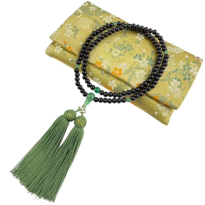 妙蓮花 臨済宗 数珠 女性用 正式念珠 古色星月菩提樹 瑪瑙(メノウ)仕立 8寸 数珠袋付 本連 二輪 数珠 ..