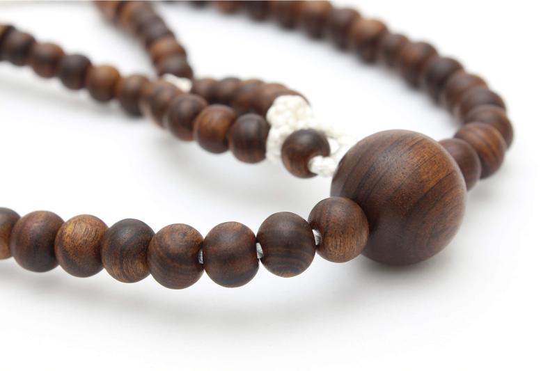 創価学会用念珠 天然 京都製 素挽き 無垢 綿房 木製 SGI 数珠 栴檀