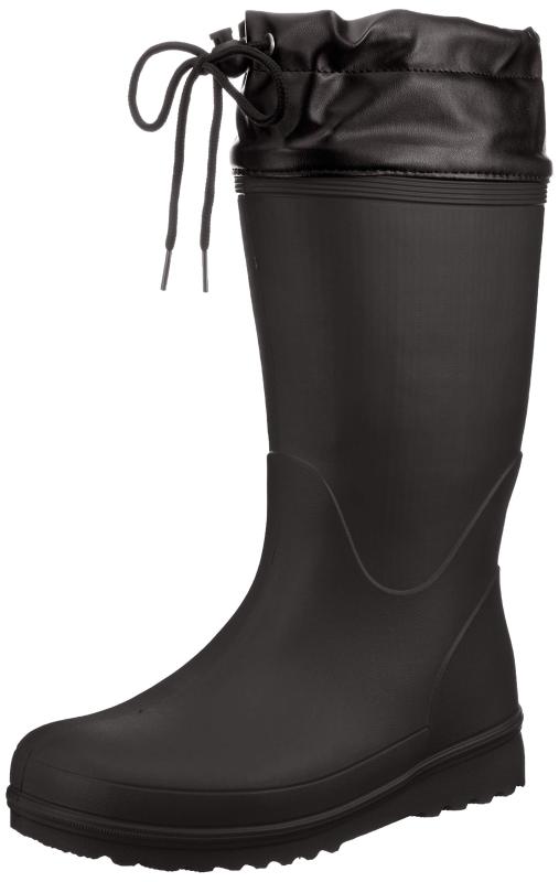 [福山ゴム] 超軽量ブーツ カルサーワン L-1 レディース ブラック M(23.5-24.0cm)プラットフォームの高さ:1.5cm履き口:40cm/筒丈:33cm(計測サイズ23.5cm)重さ:240g (片足/23.5cm)