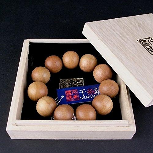 千糸繍院 真正印度(インド)白檀(ビャクダン/サンダルウッド） ブレスレット/腕輪念珠・数珠 18mm丸珠 4サイズ