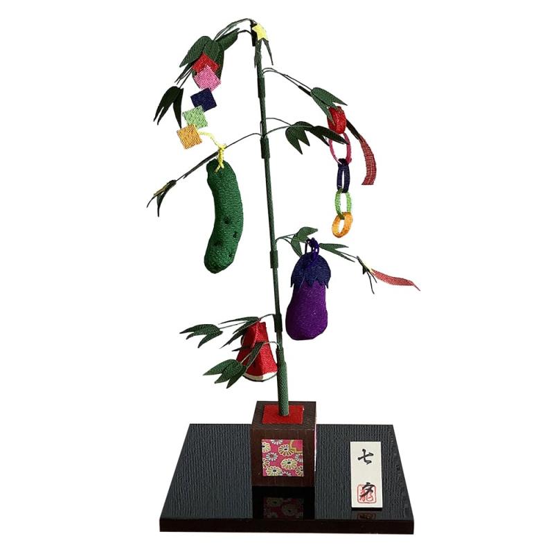 リュウコドウ ちりめん 七夕 夏 初盆 選べる 縮緬細工 手作り コンパクト ミニ かわいい 陣屋