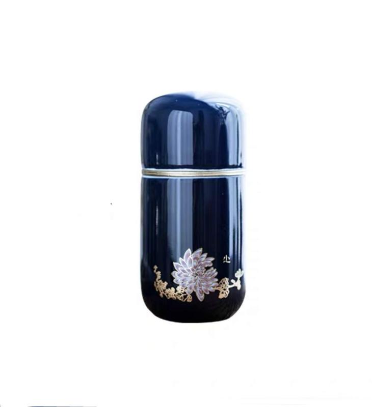 菊ミニ骨壷・直径4.3cm×高さ7.5cm，手元供養・分骨つぼ・骨壺・遺灰・遺骨入れ・納骨容器・袖珍骨壷