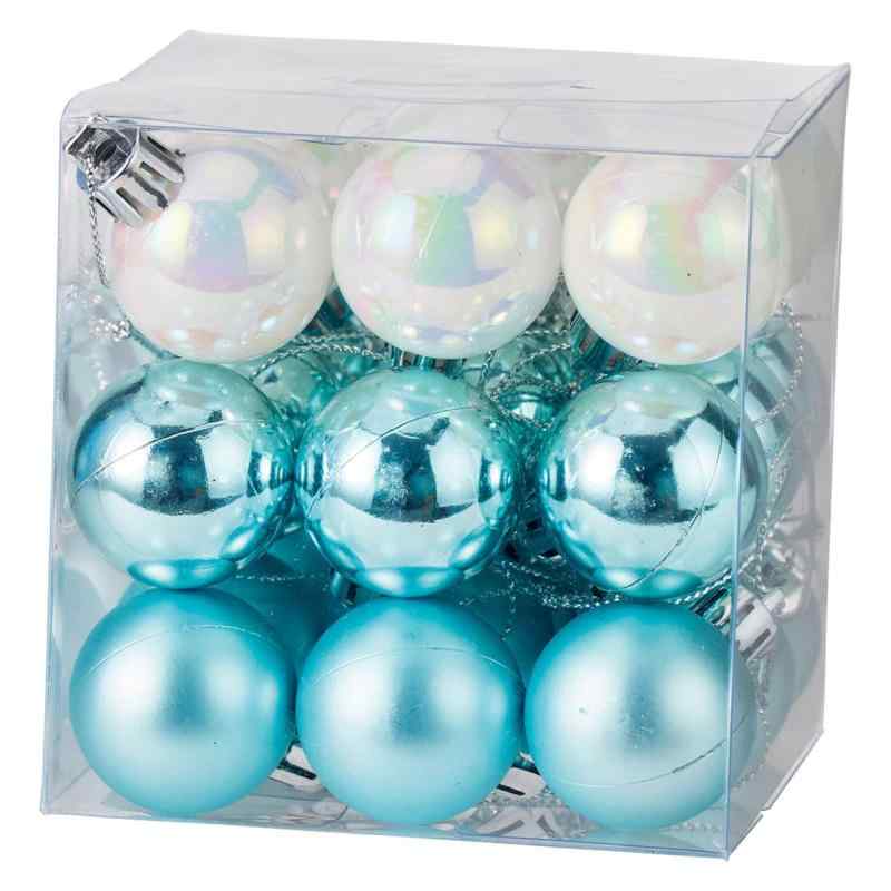 東京堂(Tokyodo) クリスマス オーナメント 装飾 パーリーボール30 パール/ブルー Φ3cm 27個入 XB002035-005