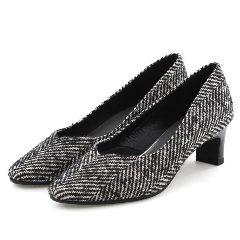 HIMIKO/ヒミコ/ソフトスクエアトゥプレーンパンプス/641311ブラック／C240