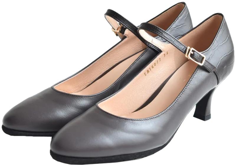 [エイゾー] パンプス ストラップラウンドパンプス 22.5 cm トープコンビ EN16072