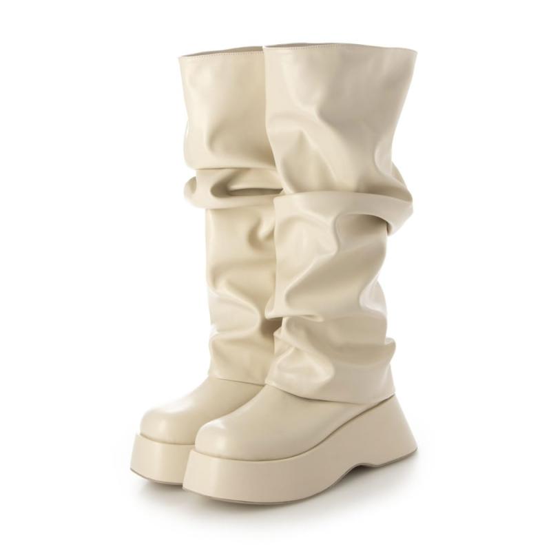 [イーボル] ロングブーツ 2WAY取り外し可ルーズブーツ レディース