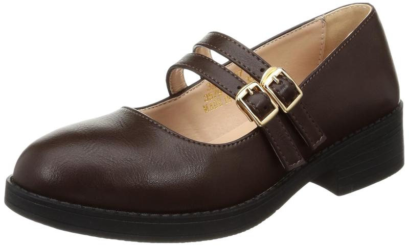 AAA+Feminine(サンエープラスフェミニン) レディース 3579マニッシュ ダブルストラップ メリージェーン パンプス